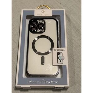 Nanette Lepore iPhone 15 Pro Max Case MagSafe Compatible Clear Black Trim IC7978
